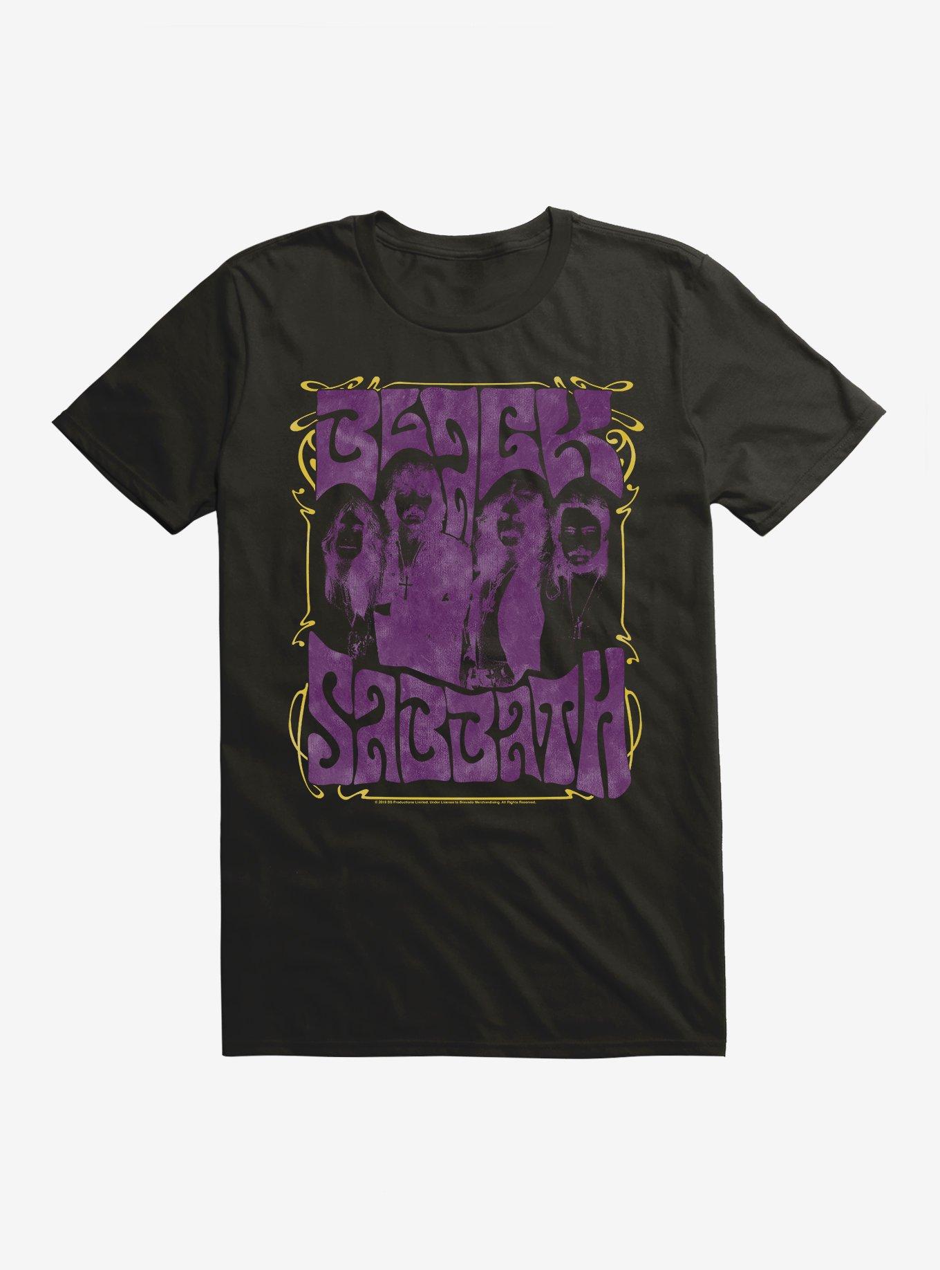 Black Sabbath Groovy Group T-Shirt, BLACK, hi-res