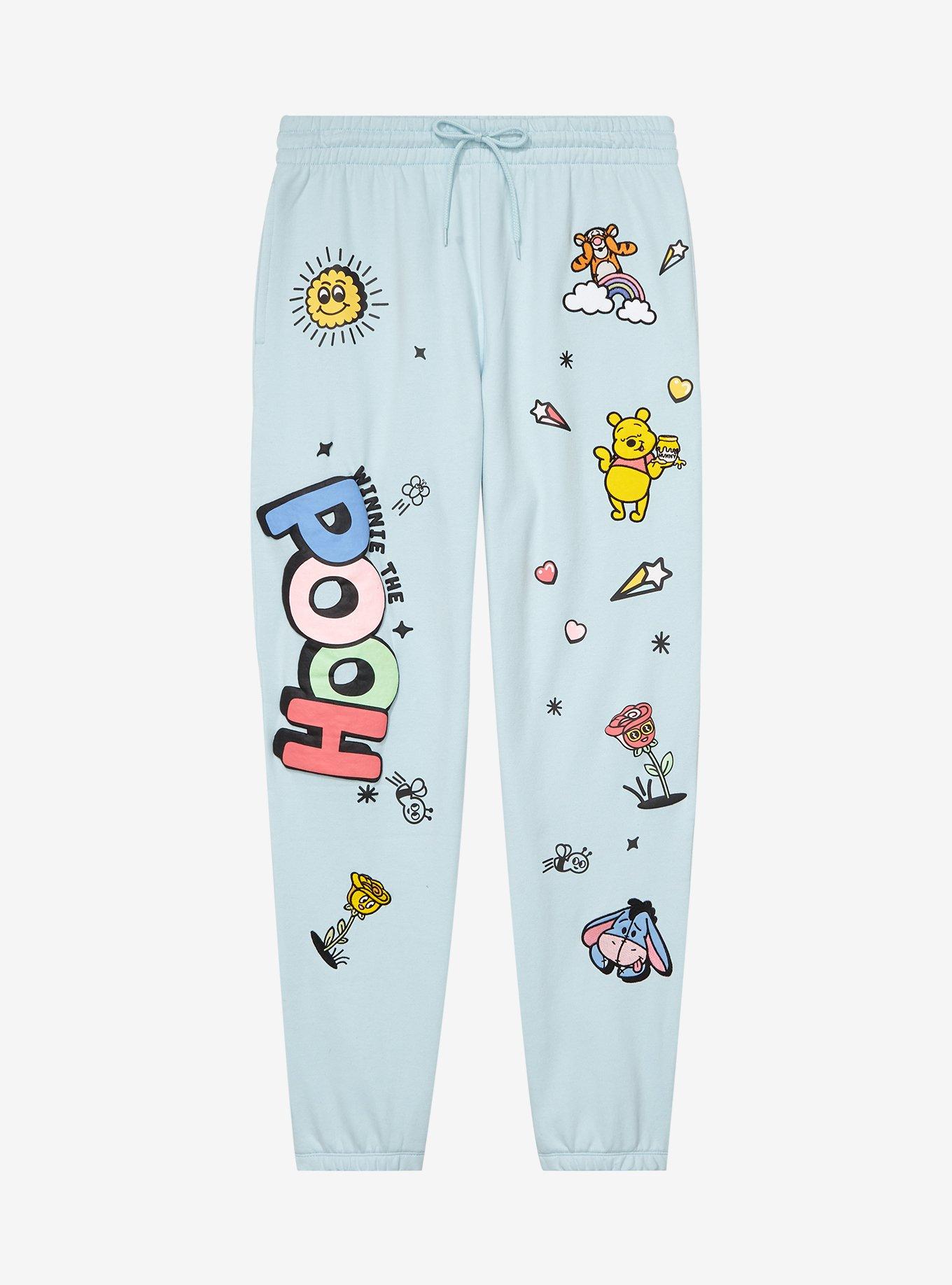 Disney Winnie the Pooh Doodle Icons Allover Print Joggers