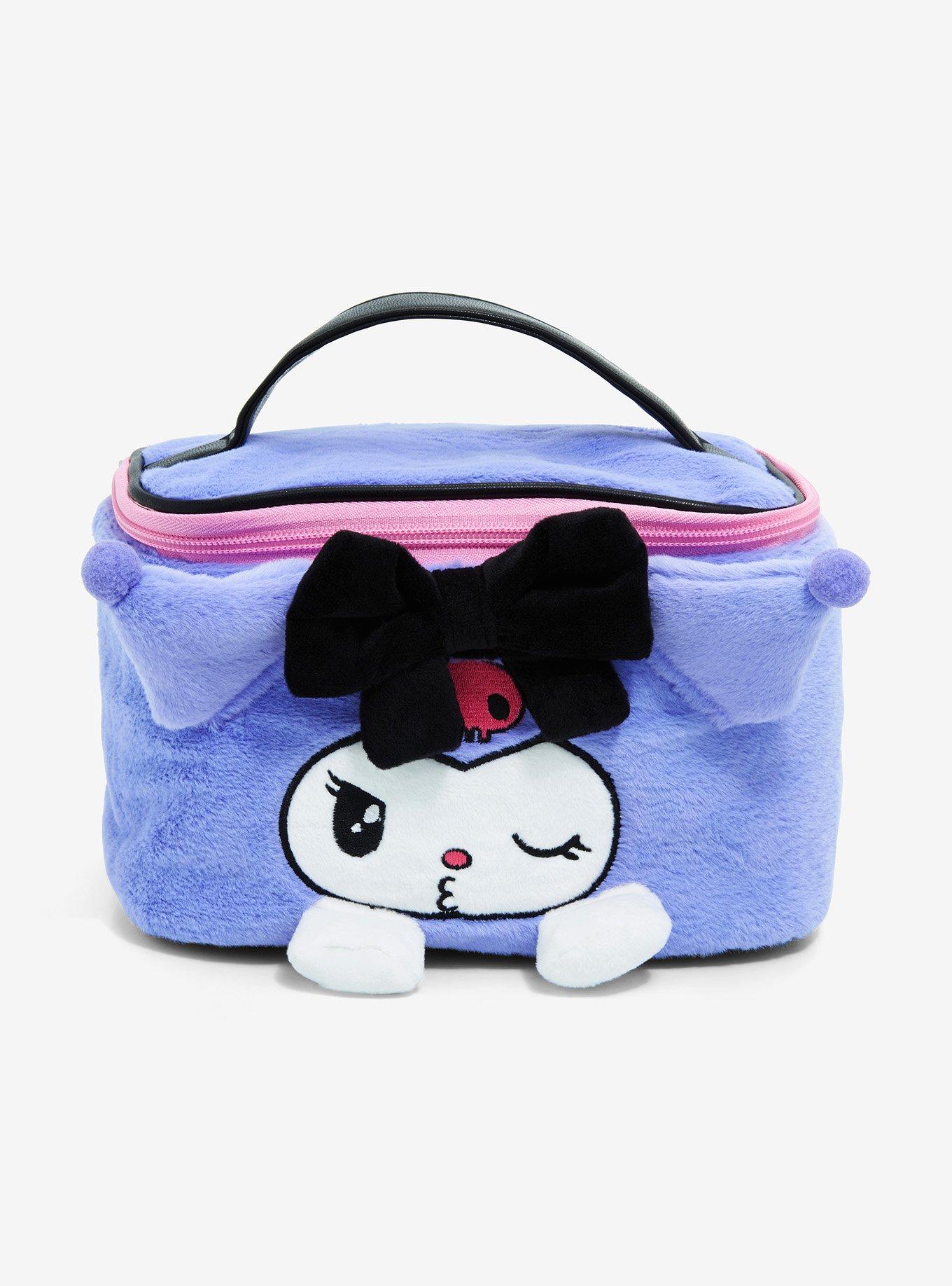 Sanrio Kuromi Faux Fur Figural Cosmetic Case - BoxLunch Exclusive, , hi-res