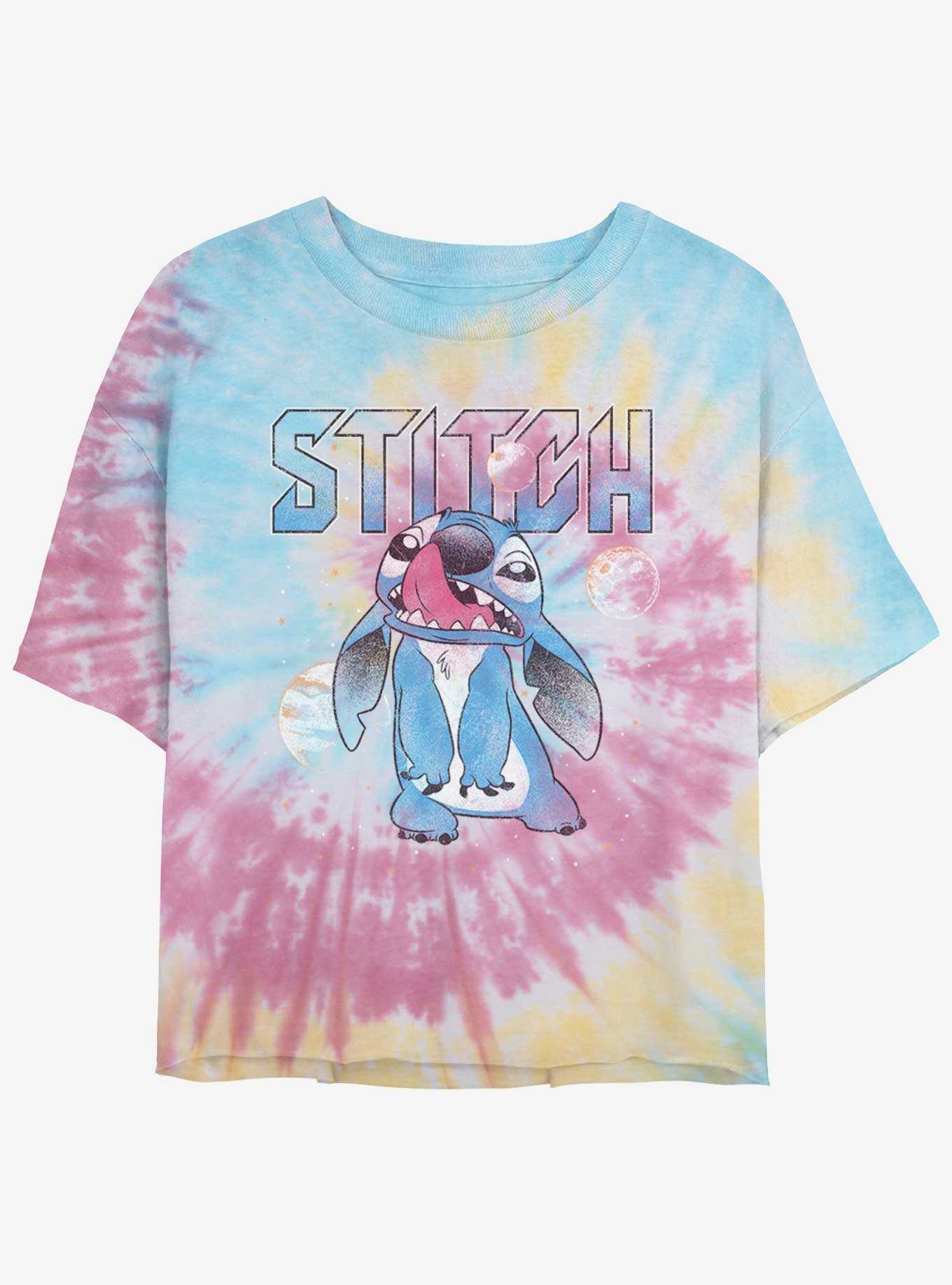 Disney Lilo & Stitch Planet Stitch Tie-Dye Girls Crop T-Shirt, , hi-res