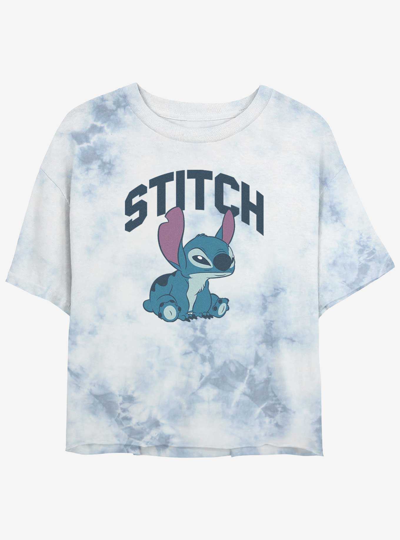 Disney Lilo & Stitch Hangry Stitch Tie-Dye Girls Crop T-Shirt, , hi-res