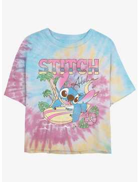 Disney Lilo & Stitch Aloha Stitch Tie-Dye Girls Crop T-Shirt, , hi-res