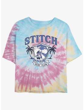 Disney Lilo & Stitch Surf Team Tie-Dye Girls Crop T-Shirt, , hi-res