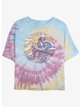 Disney Lilo & Stitch Ride The Waves Tie-Dye Girls Crop T-Shirt, , hi-res