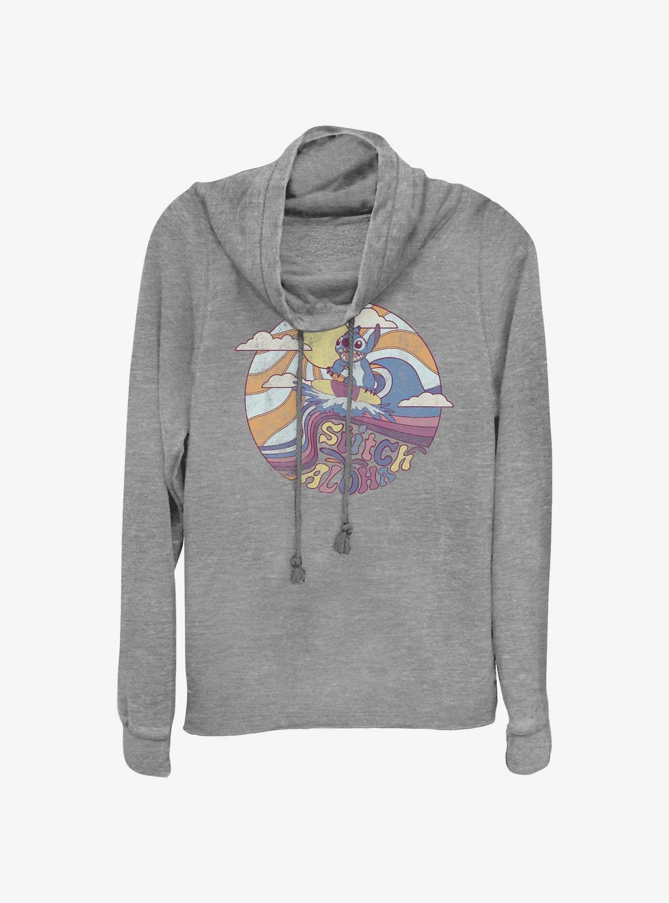 Disney Lilo & Stitch Ride The Waves Cowl Neck Long-Sleeve Top, , hi-res