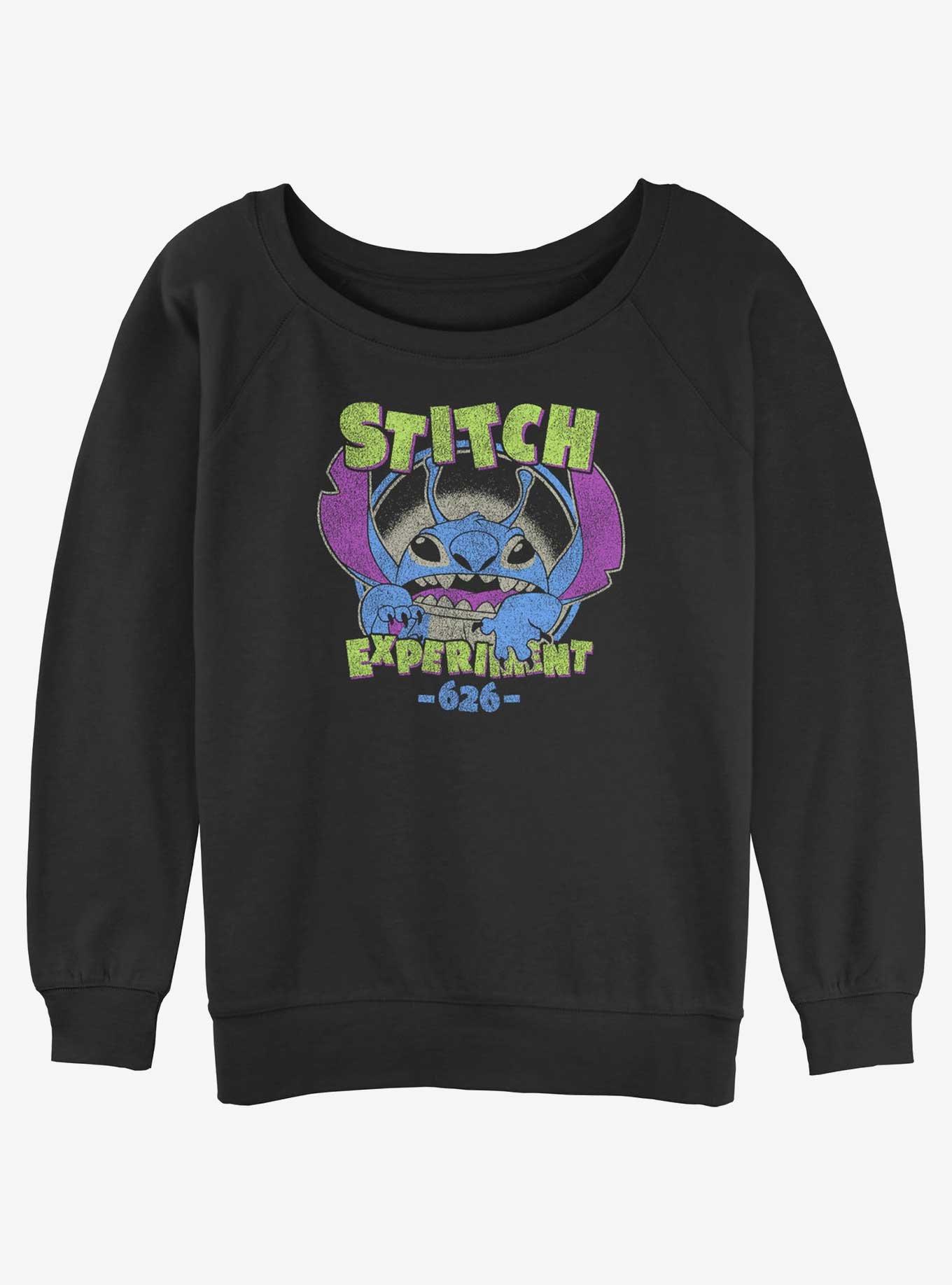 Disney Lilo & Stitch Alien Mode Womens Slouchy Sweatshirt, BLACK, hi-res