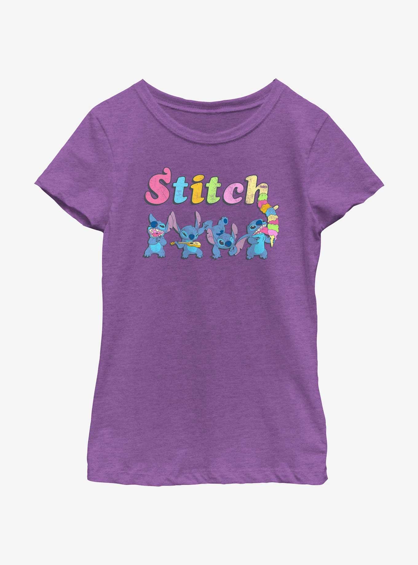 Disney Lilo & Stitch Ice Cream Scoops Girls Youth T-Shirt, , hi-res