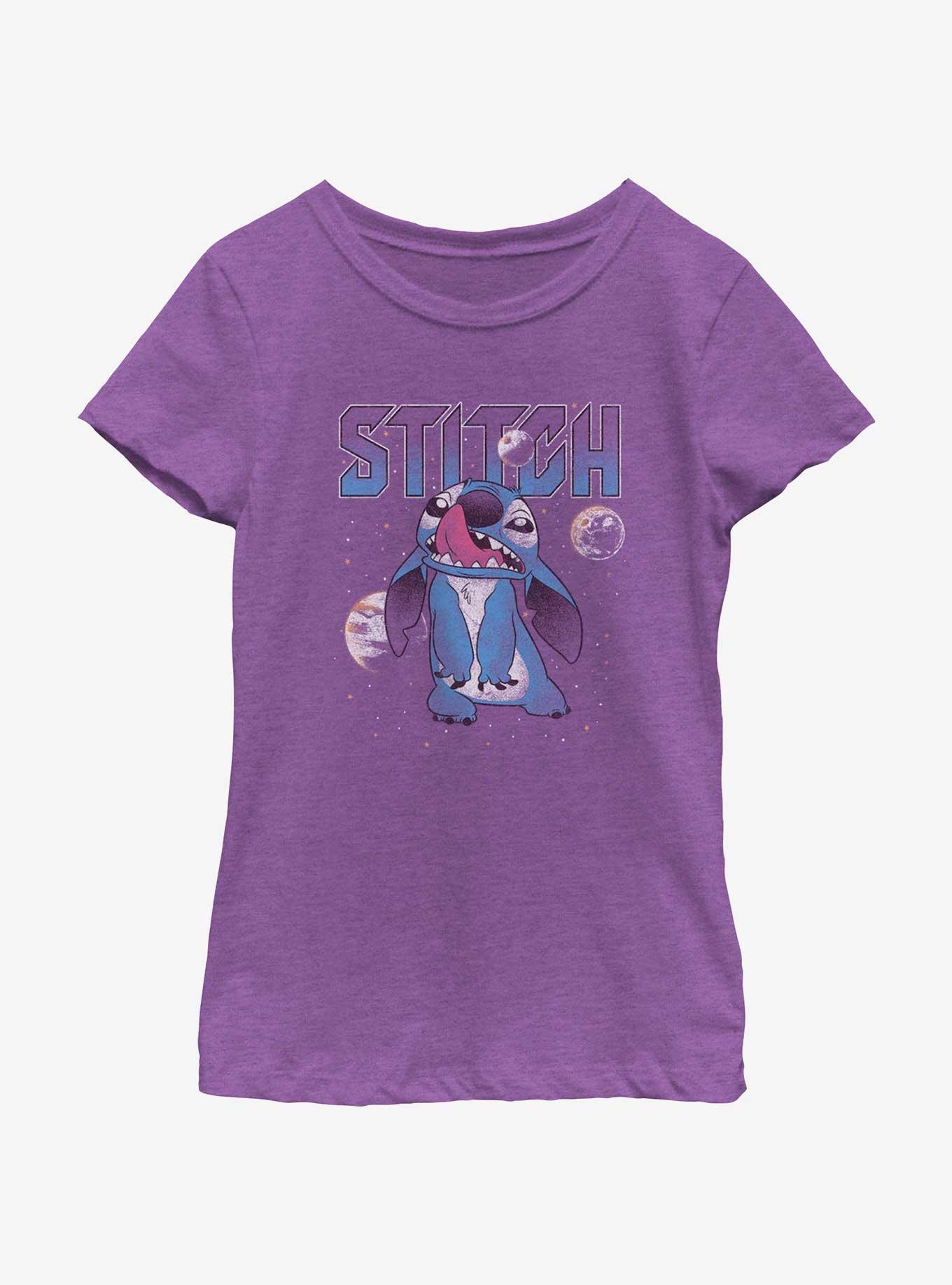 Disney Lilo & Stitch Planet Stitch Girls Youth T-Shirt, PURPLE BERRY, hi-res