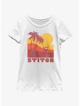 Disney Lilo & Stitch Sunset Stitch Girls Youth T-Shirt, WHITE, hi-res