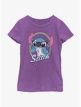 Disney Lilo & Stitch Nerdy Stitch Girls Youth T-Shirt, PURPLE BERRY, hi-res