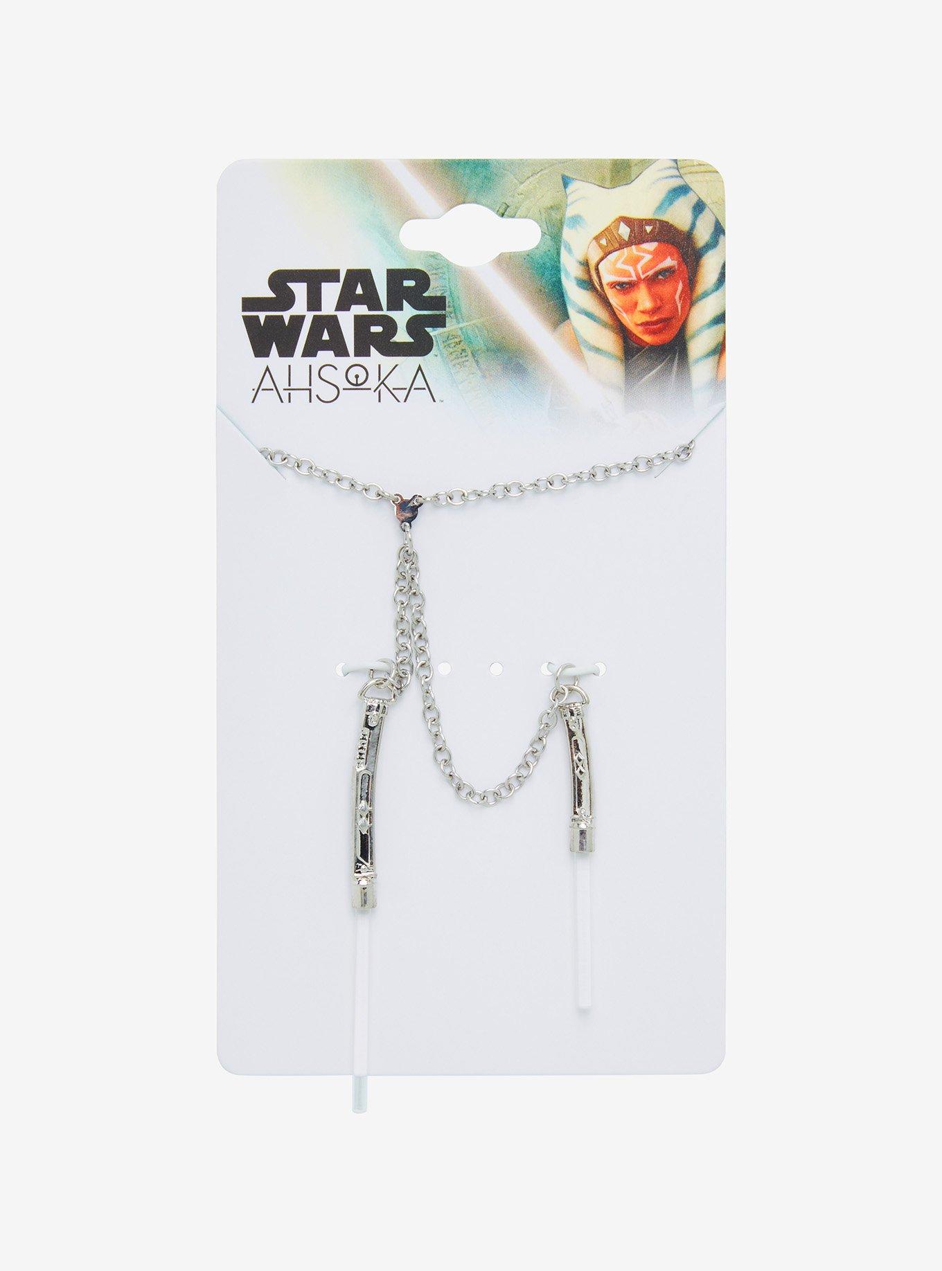 Star Wars Ahsoka Lightsaber Charm Necklace, , hi-res