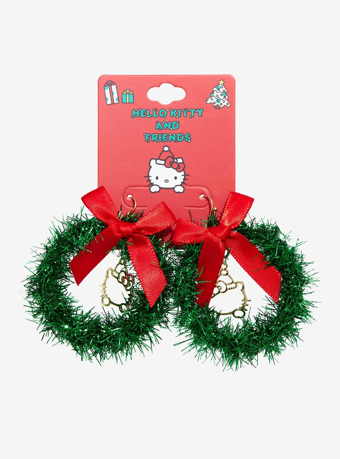 Sanrio Hello Kitty Wreath Earrings - BoxLunch Exclusive, , hi-res