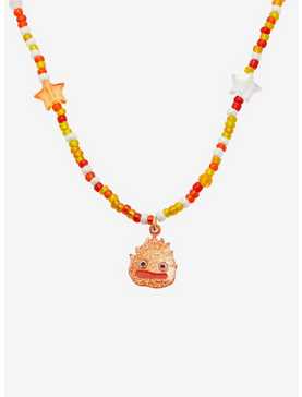 Studio Ghibli Howl's Moving Castle Calcifer Beaded Charm Necklace - BoxLunch Exclusive, , hi-res