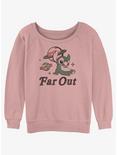 Disney Lilo & Stitch Far Out Stitch Womens Slouchy Sweatshirt, DESERTPNK, hi-res