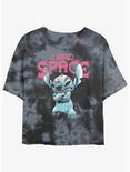 Disney Lilo & Stitch Gimme Space Tie-Dye Womens Crop T-Shirt, BLKCHAR, hi-res