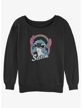 Disney Lilo & Stitch Nerdy Stitch Womens Slouchy Sweatshirt, , hi-res