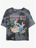 Disney Lilo & Stitch Aloha Stitch Tie-Dye Womens Crop T-Shirt, BLKCHAR, hi-res