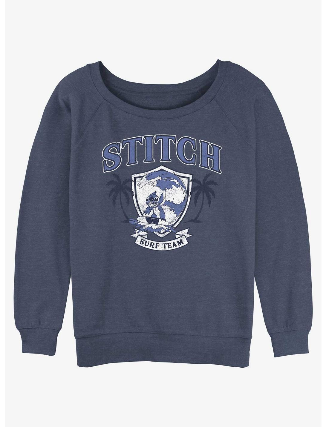 Disney Lilo & Stitch Surf Team Womens Slouchy Sweatshirt, BLUEHTR, hi-res