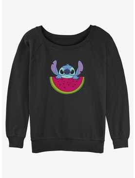 Disney Lilo & Stitch Watermelon Womens Slouchy Sweatshirt, , hi-res