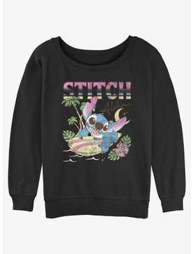 Disney Lilo & Stitch Aloha Stitch Womens Slouchy Sweatshirt, , hi-res