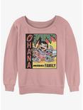 Disney Lilo & Stitch Ohana Means Family Beach Womens Slouchy Sweatshirt, DESERTPNK, hi-res