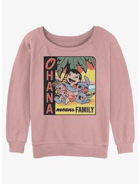 Disney Lilo & Stitch Ohana Means Family Beach Womens Slouchy Sweatshirt, , hi-res