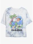 Disney Lilo & Stitch Beach Duo Tie-Dye Womens Crop T-Shirt, WHITEBLUE, hi-res