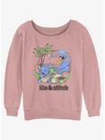 Disney Lilo & Stitch Beach Duo Womens Slouchy Sweatshirt, DESERTPNK, hi-res