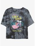 Disney Lilo & Stitch 50's Stitch Tie-Dye Womens Crop T-Shirt, BLKCHAR, hi-res