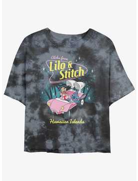 Disney Lilo & Stitch 50's Stitch Tie-Dye Womens Crop T-Shirt, , hi-res