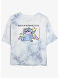 Disney Lilo & Stitch Juggling Responsibilities Tie-Dye Womens Crop T-Shirt, WHITEBLUE, hi-res