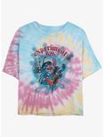 Disney Lilo & Stitch Rock Out Experiment 626 Tie-Dye Womens Crop T-Shirt, BLUPNKLY, hi-res