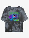 Disney Lilo & Stitch DJ Stitch Tie-Dye Womens Crop T-Shirt, BLKCHAR, hi-res