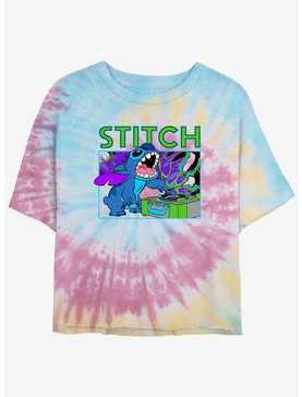 Disney Lilo & Stitch DJ Stitch Tie-Dye Womens Crop T-Shirt, , hi-res
