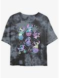 Disney Lilo & Stitch Planetary Stitch Tie-Dye Womens Crop T-Shirt, BLKCHAR, hi-res