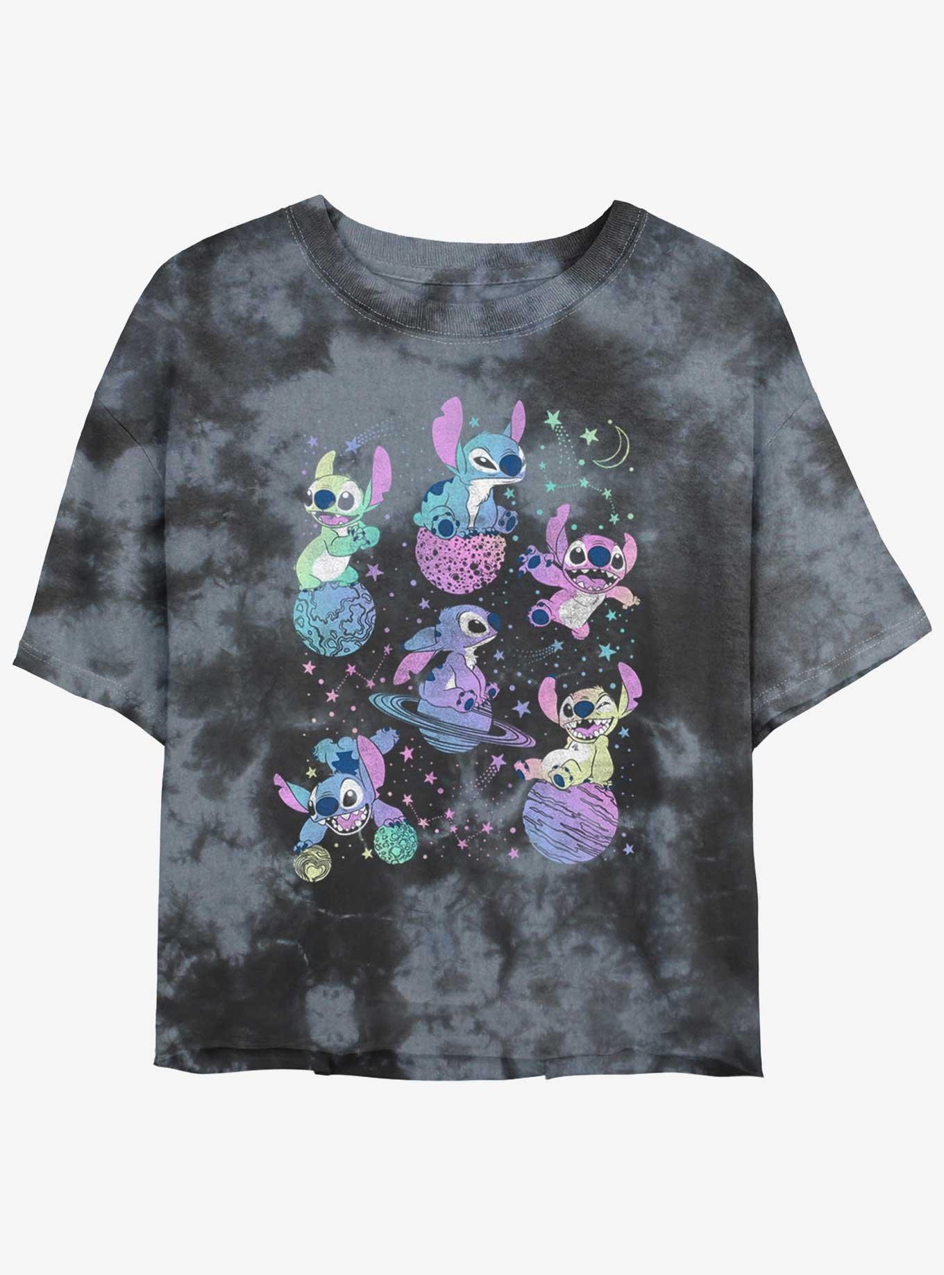 Disney Lilo & Stitch Planetary Stitch Tie-Dye Womens Crop T-Shirt | Her ...