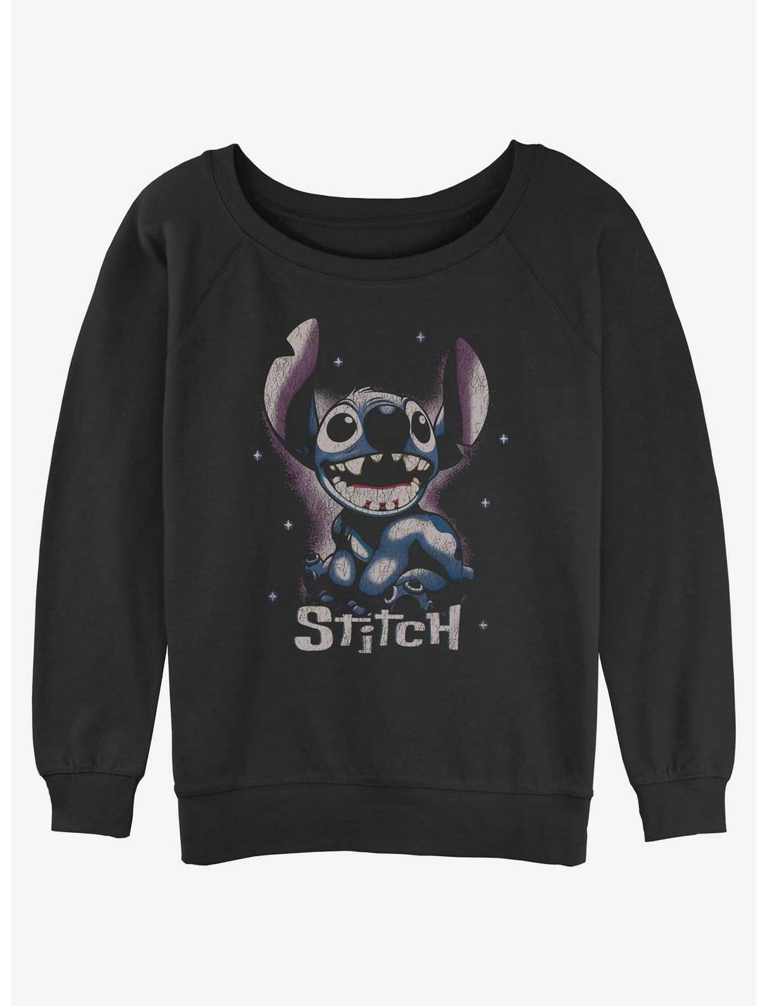Disney Lilo & Stitch Dark Stitch Womens Slouchy Sweatshirt, BLACK, hi-res