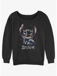 Disney Lilo & Stitch Dark Stitch Womens Slouchy Sweatshirt, BLACK, hi-res