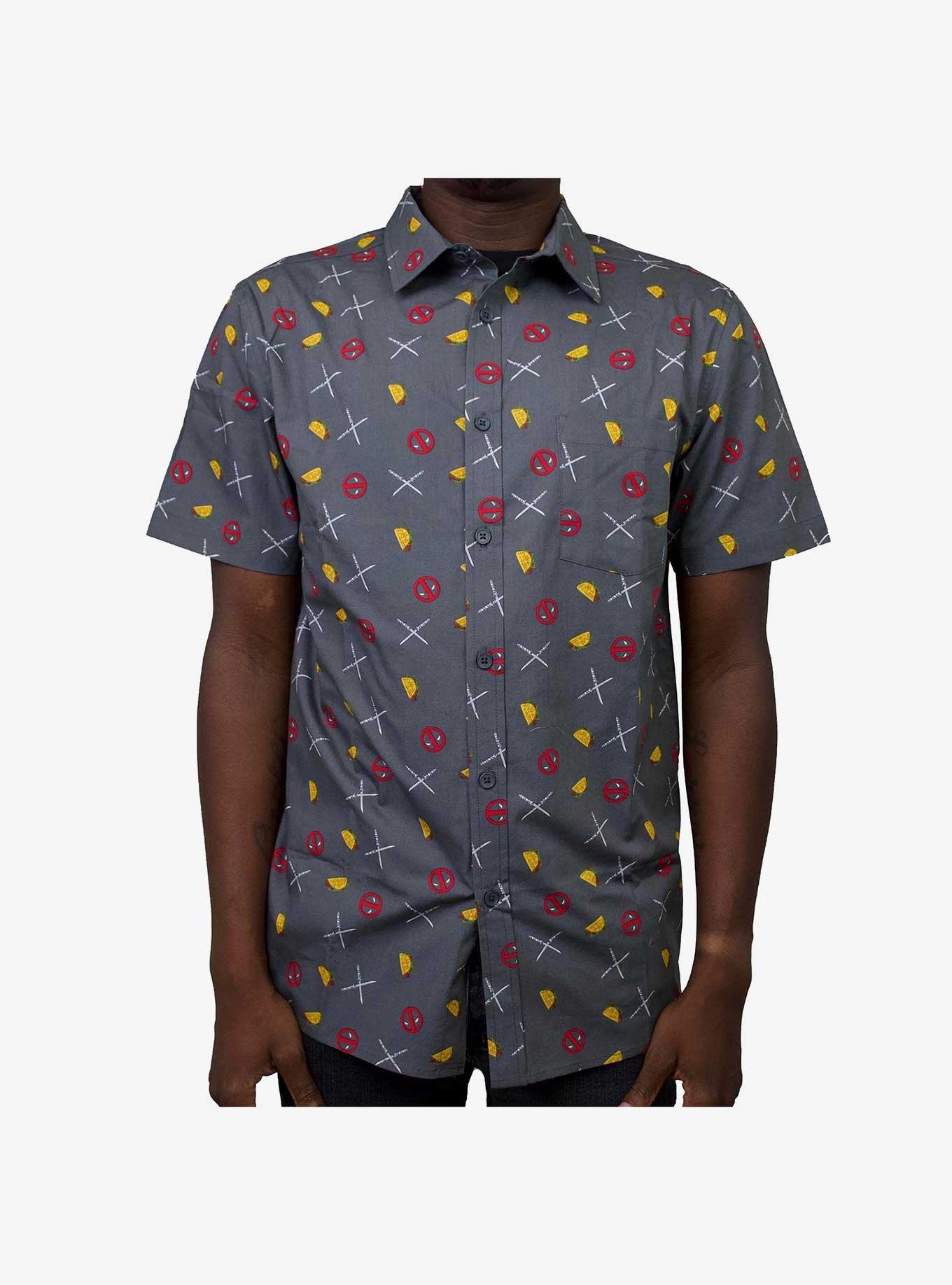 Marvel Deadpool Taco Party Woven Button-Up, , hi-res