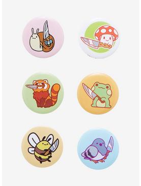 Critters With Knives Button Set, , hi-res