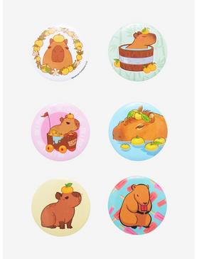 Capybara Orange Button Set, , hi-res