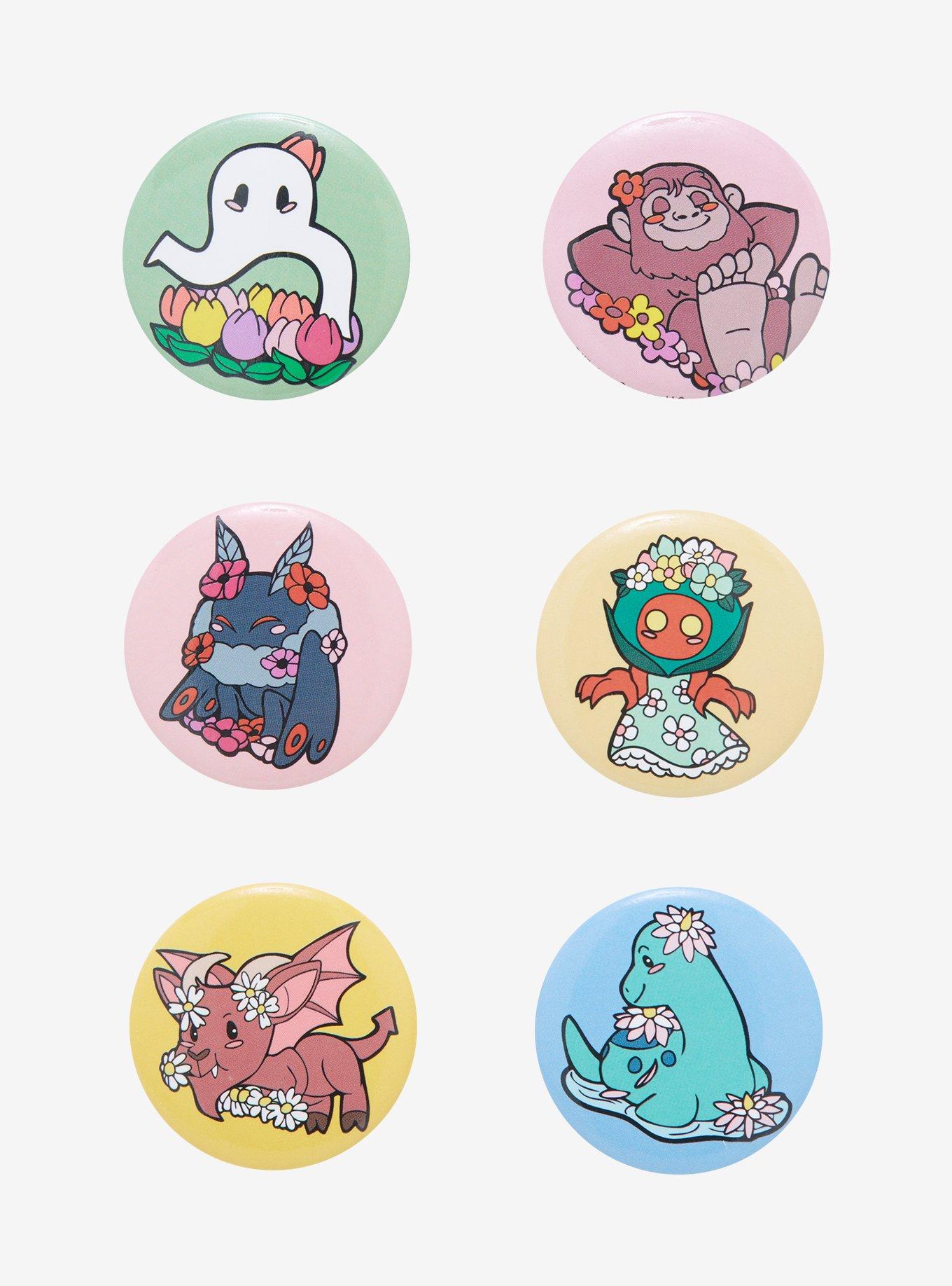 Cryptid Floral Button Set Hot Topic
