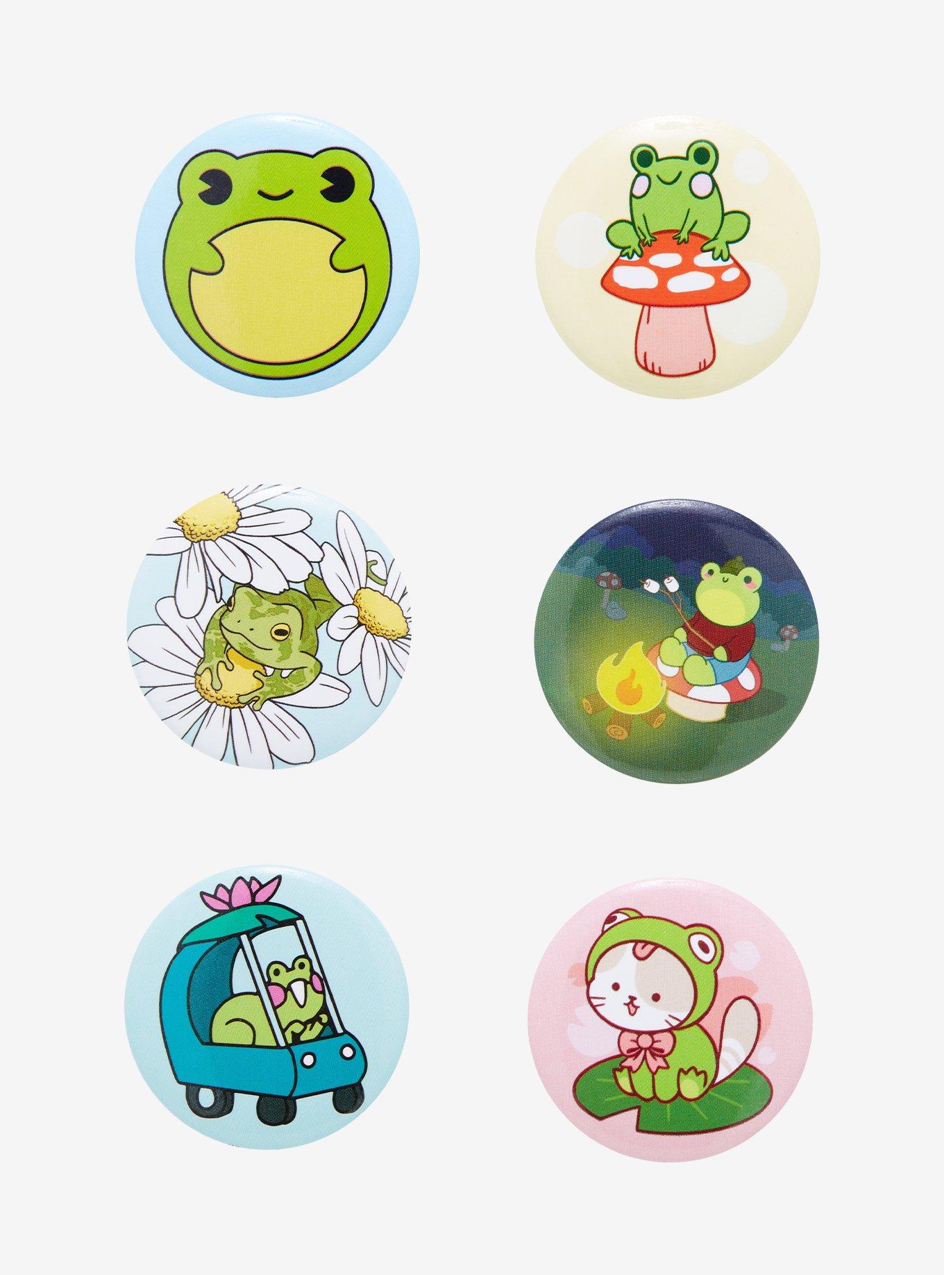 Cute Frog Theme Button Set, , hi-res