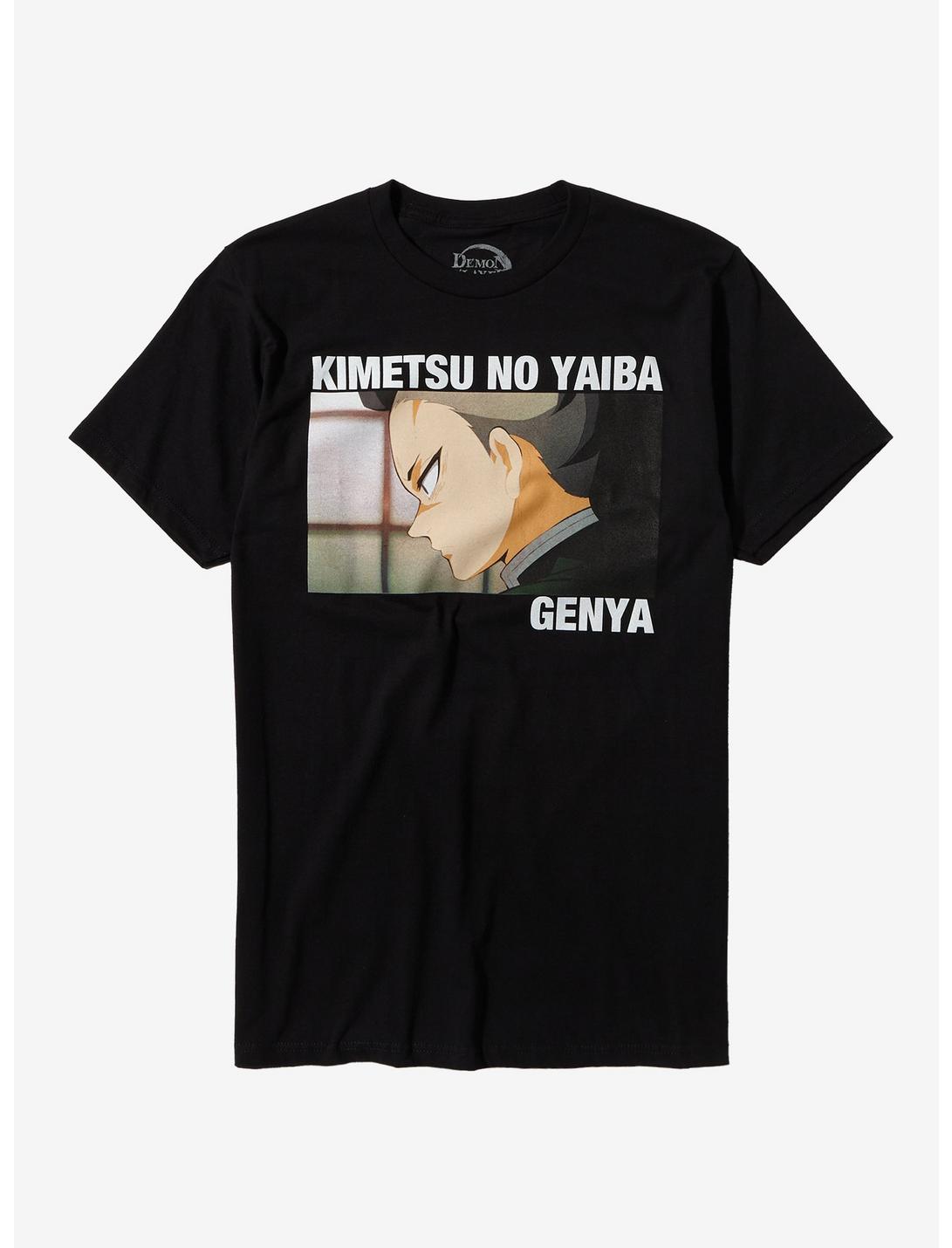 Demon Slayer: Kimetsu No Yaiba Genya Portrait T-Shirt, BLACK, hi-res