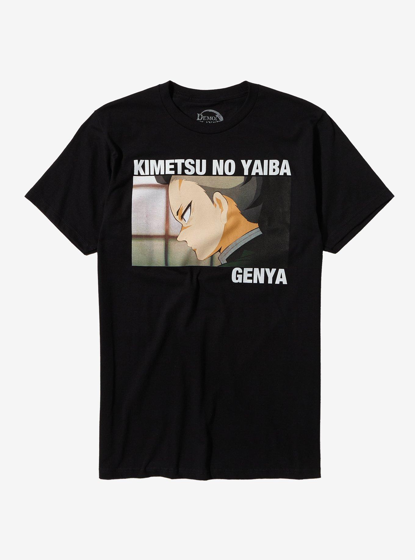 Demon Slayer: Kimetsu No Yaiba Genya Portrait T-Shirt, BLACK, hi-res