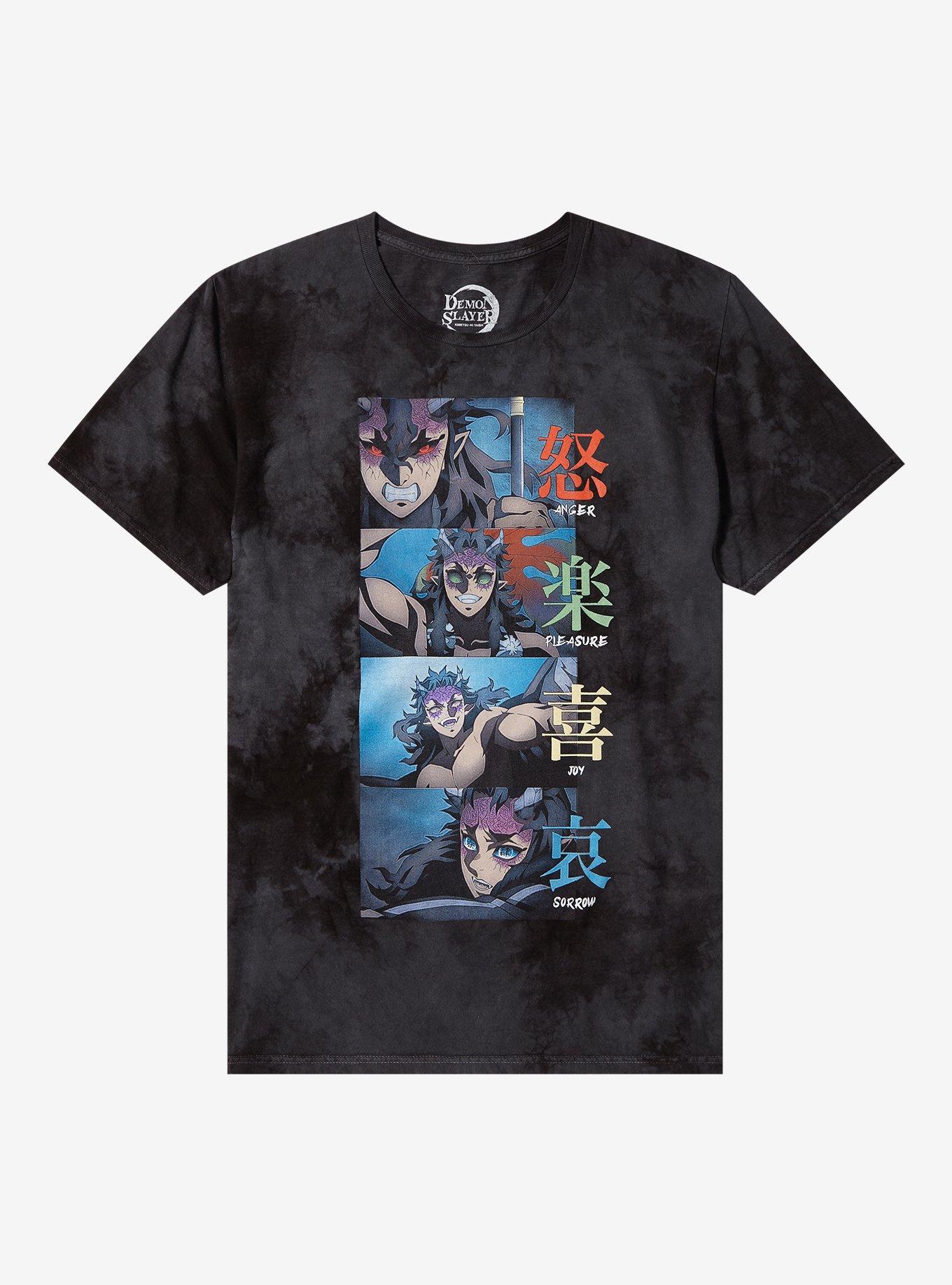 Demon Slayer: Kimetsu No Yaiba: Swordsmith Village Arc Hantengu Tie-Dye T-Shirt, BLACK, hi-res