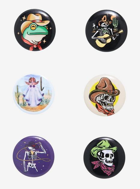 Dark Western Icons Button Set | Hot Topic