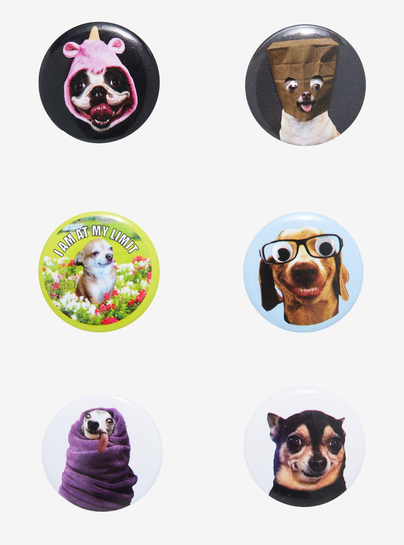 Dog Meme Button Set, , hi-res