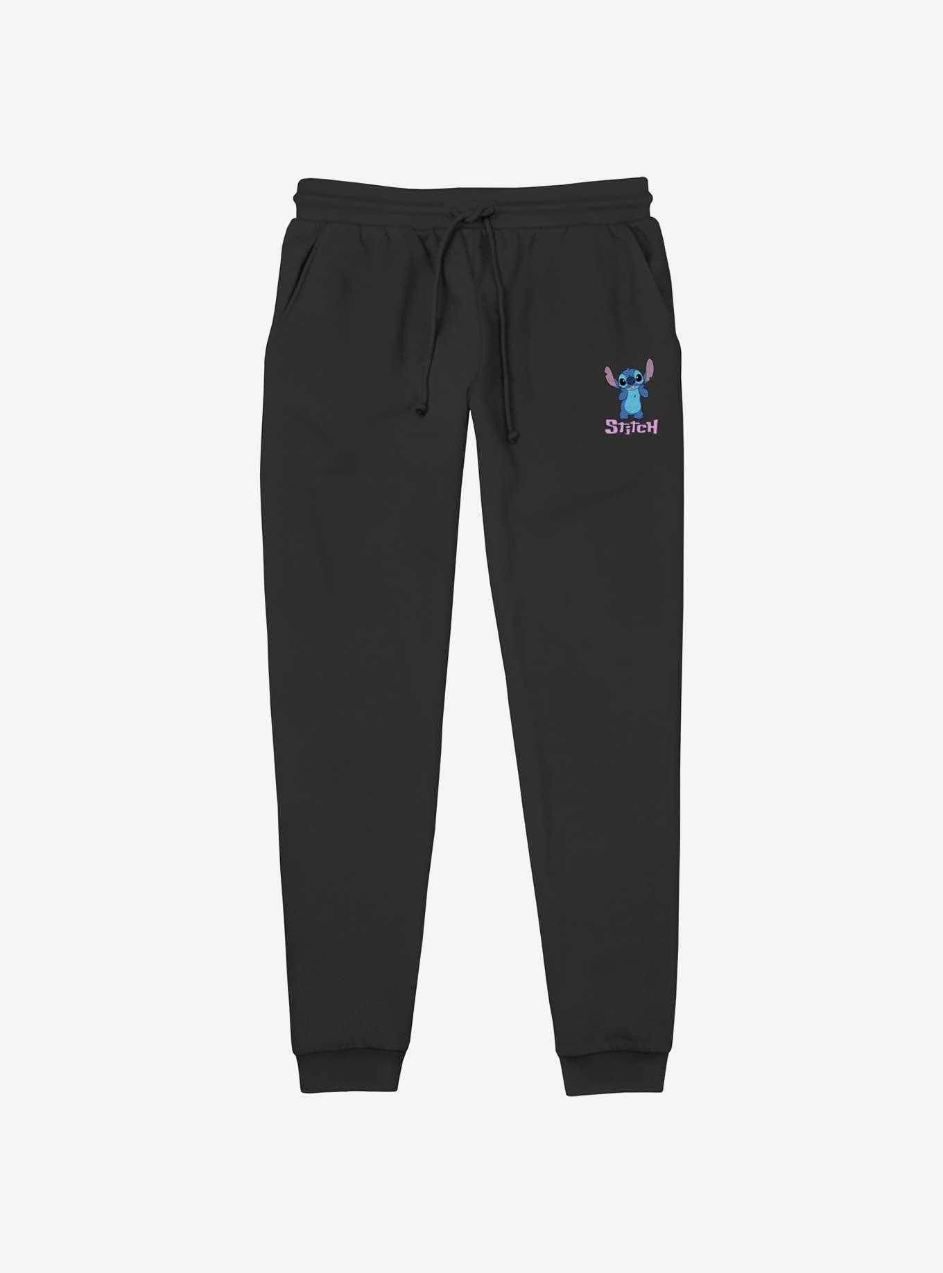 Disney Lilo & Stitch Bashful Stitch Smile Jogger Sweatpants, BLACK, hi-res
