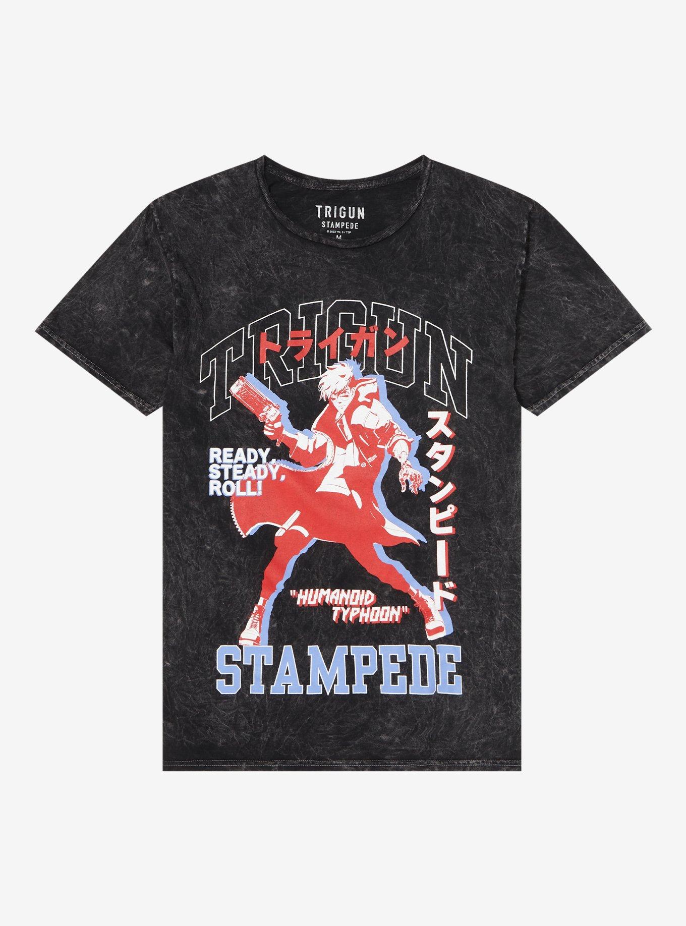 Trigun Stampede Vash Dark Wash T-Shirt, BLACK, hi-res
